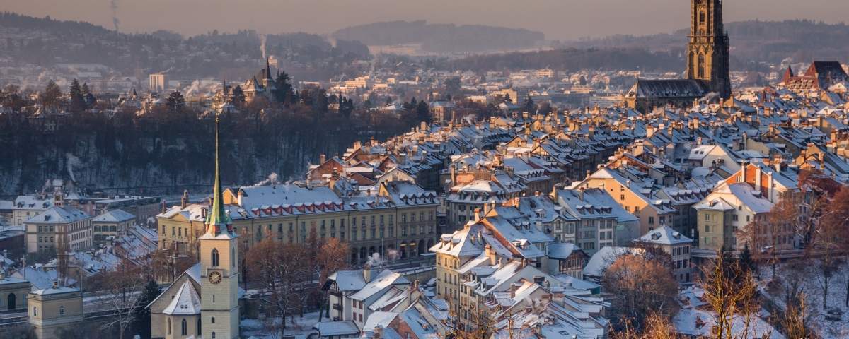 Die Hauptstadt Bern im Winterkleid