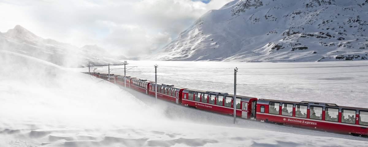 Bernina Express in Winter