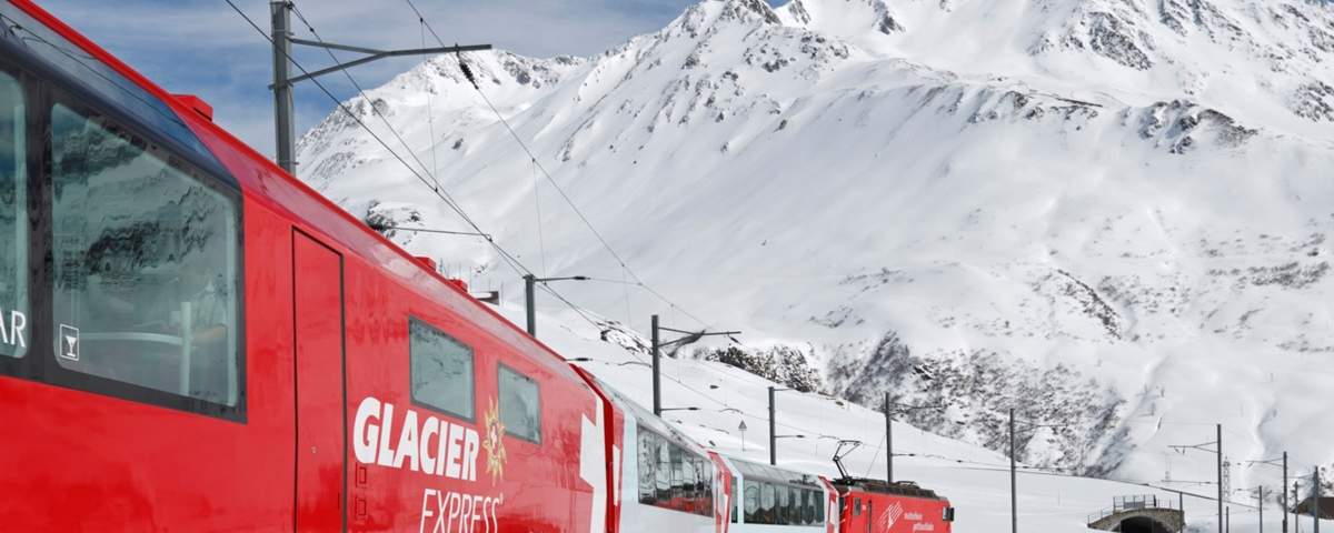 Glacier Express Nätschen Winter