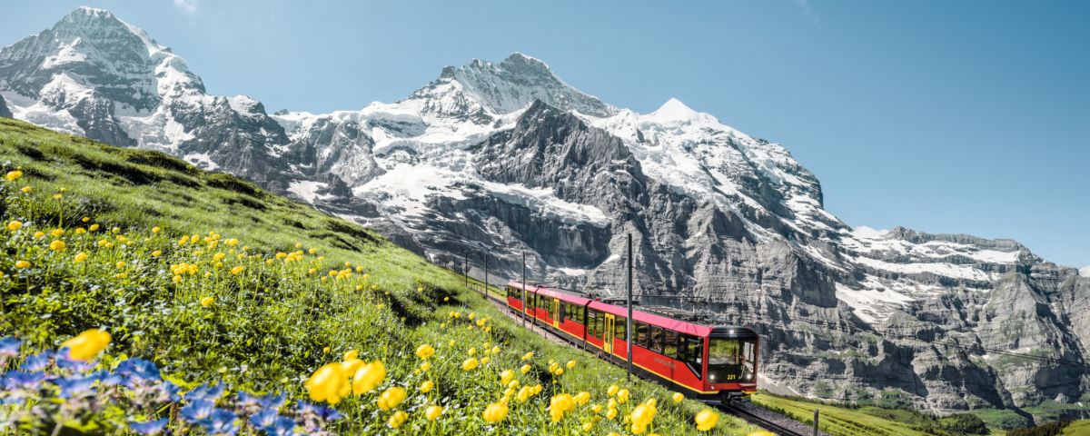 Jungfraujoch train Spring