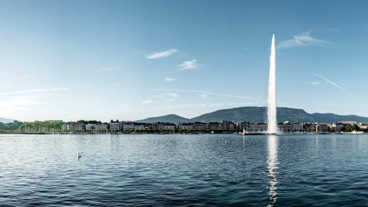 Der Jet d'eau in Genf