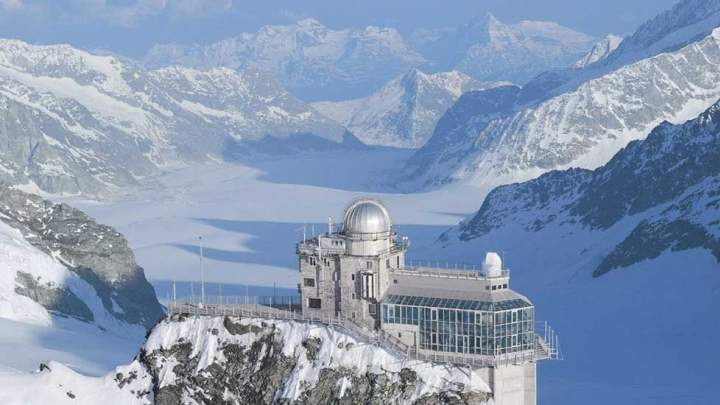 A spectacular view from the Jungfraujoch in summer