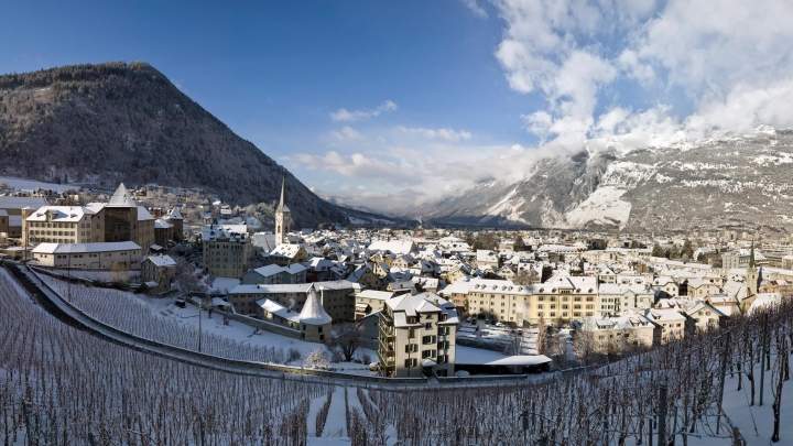 Die Altstadt von Chur im Winter