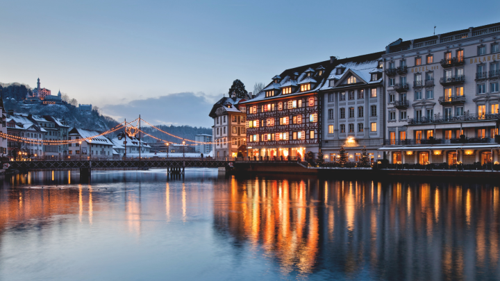 Lucerne winter panorama