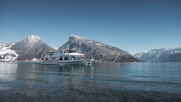 Lake Thun winter ship