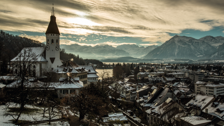 Thun winter panorama