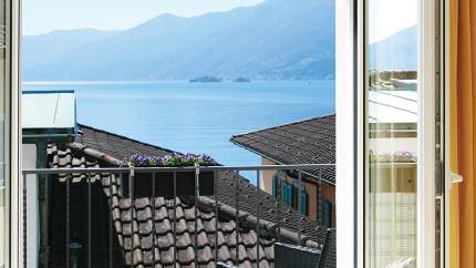 Lakeview from balcony Hotel Garni Golf Ascona