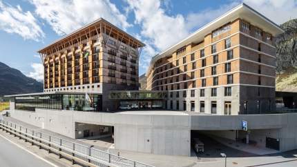 Outside view of Radisson Blu Hotel Reussen in Andermatt