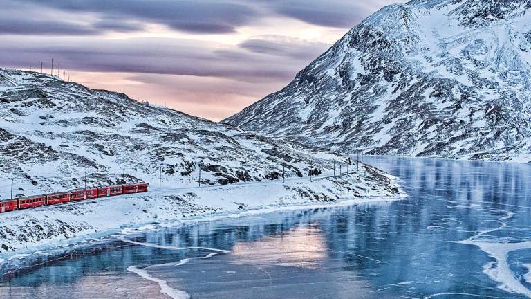 Bernina Express Lago Bianco Winter