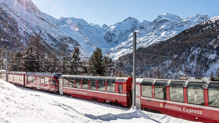 Winter Bernina Rail Journey 