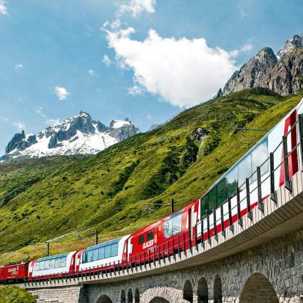 Entlang der Grand Train Tour of Switzerland