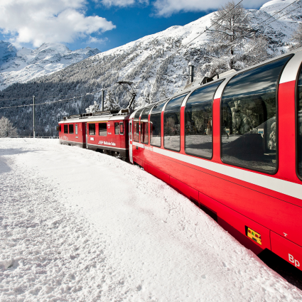 Bernina Express Berninalinie Winter
