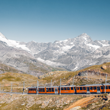 Rotenboden Gornergrat Bahn with Matterhorn