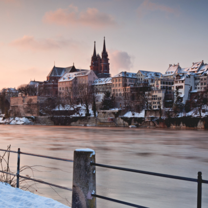 Basel winter panorama