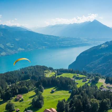 Paragliding over Interlaken