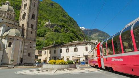 Tirano als Start- oder Endpunkt für den Bernina Express