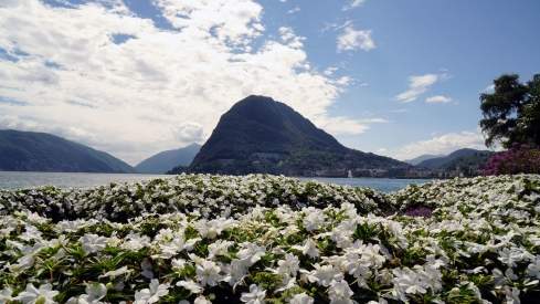 Blick auf den Monte Bre in Lugano