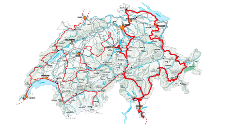 Die Ostroute der Grand Tour of Switzerland