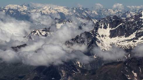 Aussicht von Matterhorn Glacier Paradise im Sommer