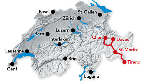 Bernina Express Route Map