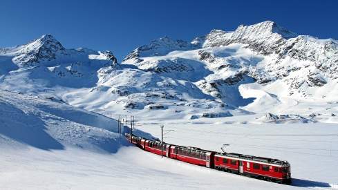 Bernina Express im Winter