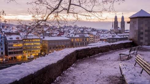 Lindenhof Zurich in Winter