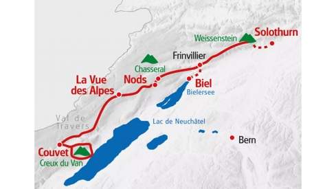 Jura Höhenweg Karte