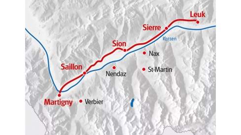 Walliser Weinweg Karte