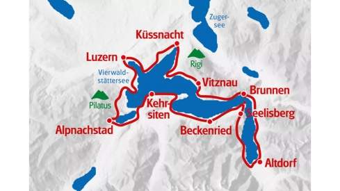 Karte Weg der Schweiz.
