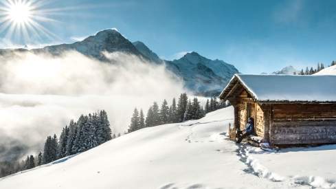 Bueoessalp bei Grindelwald im Winter.
