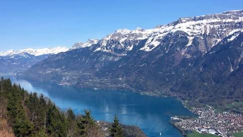 Panoramic View of Interlaken - the gateway to the Bernese Oberland.