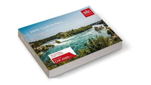 Mockup Swiss Coupon Pass Booklet 2023, English version.