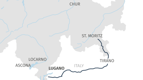 Bernina Express Classic Map