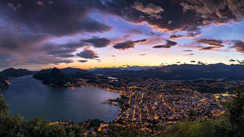 Lugano Evening Panorama