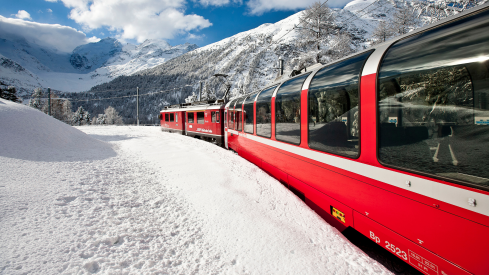 Bernina Express Berninalinie Winter