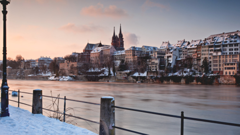 Basel winter panorama