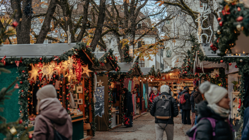 Christmas market chalets Basel