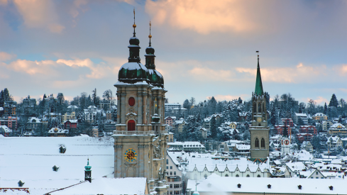 Abbey District St. Gallen winter