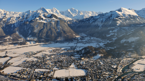 Interlaken winter panorama