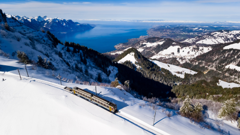 Rochers de Naye Winter Panorama